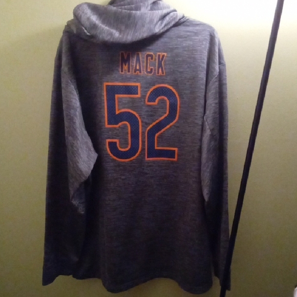 Mens XL Pro Line Fanatics Charcoal Hoodie with Orange and Blue Accents Sports - Picture 4 of 5